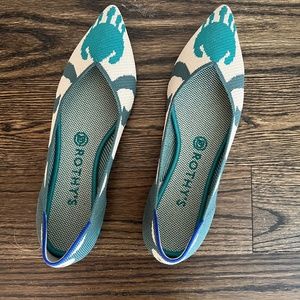 Pair of Rothy's "The Point" Ikat Print Flats